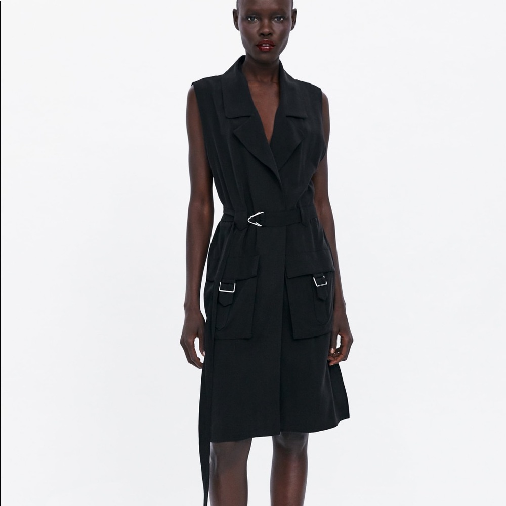 Zara flowy belted vest